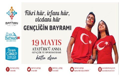 Valimiz Ekrem Canalp’ın  19 Mayıs Atatürk’ü Anma Gençlik ve Spor Bayramı  Kutlama Mesajı 
